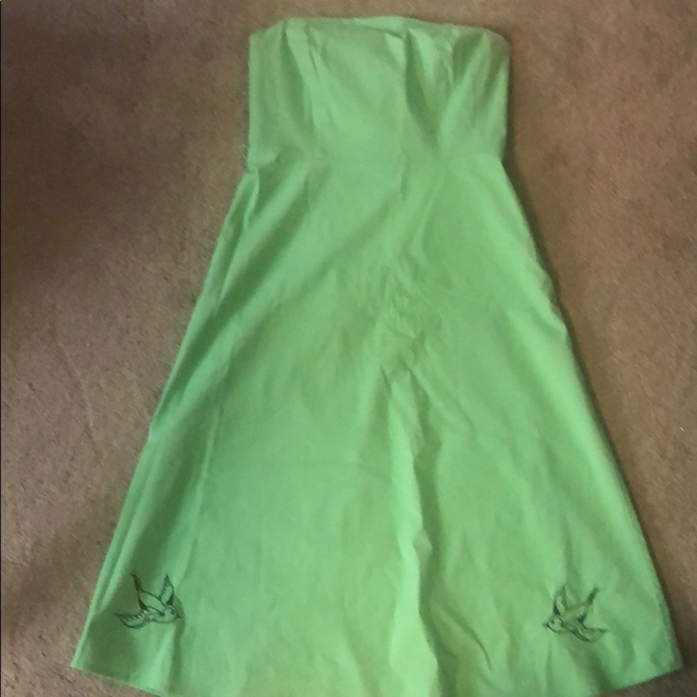 Green strapless dress OFK Rockabilly